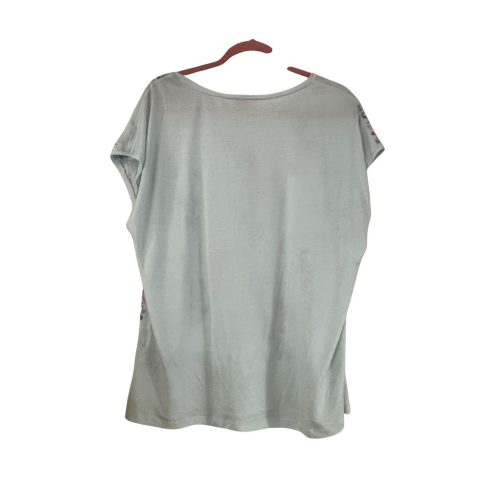 Ted Baker London Benlita Sorbet Tee Pale Green Floral Womens Size XL - Picture 5 of 5